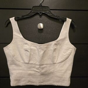 Banana Republic Linen Cropped Top
